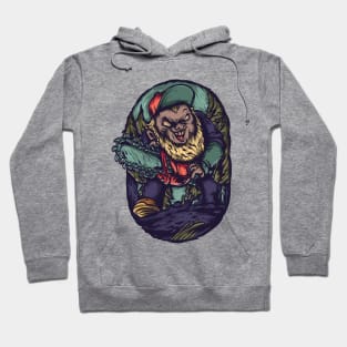 Scary Wood Cutter illustration Hoodie